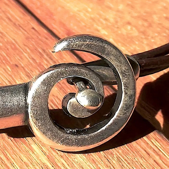 Swirl Vintage Statement Pendant Choker Necklace, Bohemian, Boho, Tribal - Picture 7 of 7